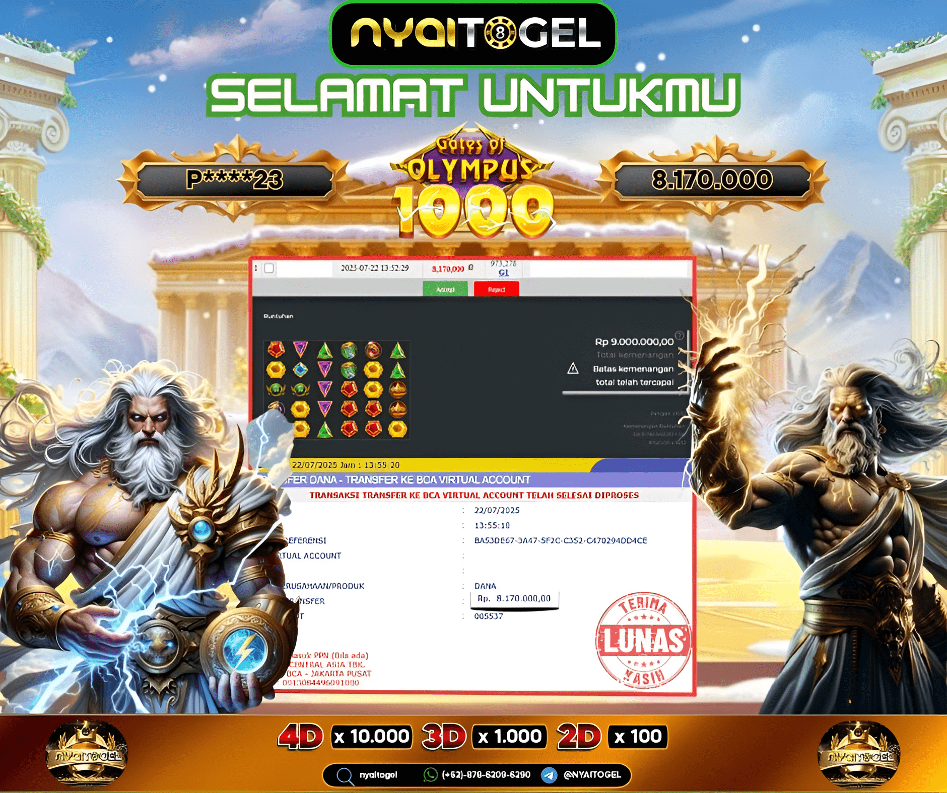 bukti jp slot