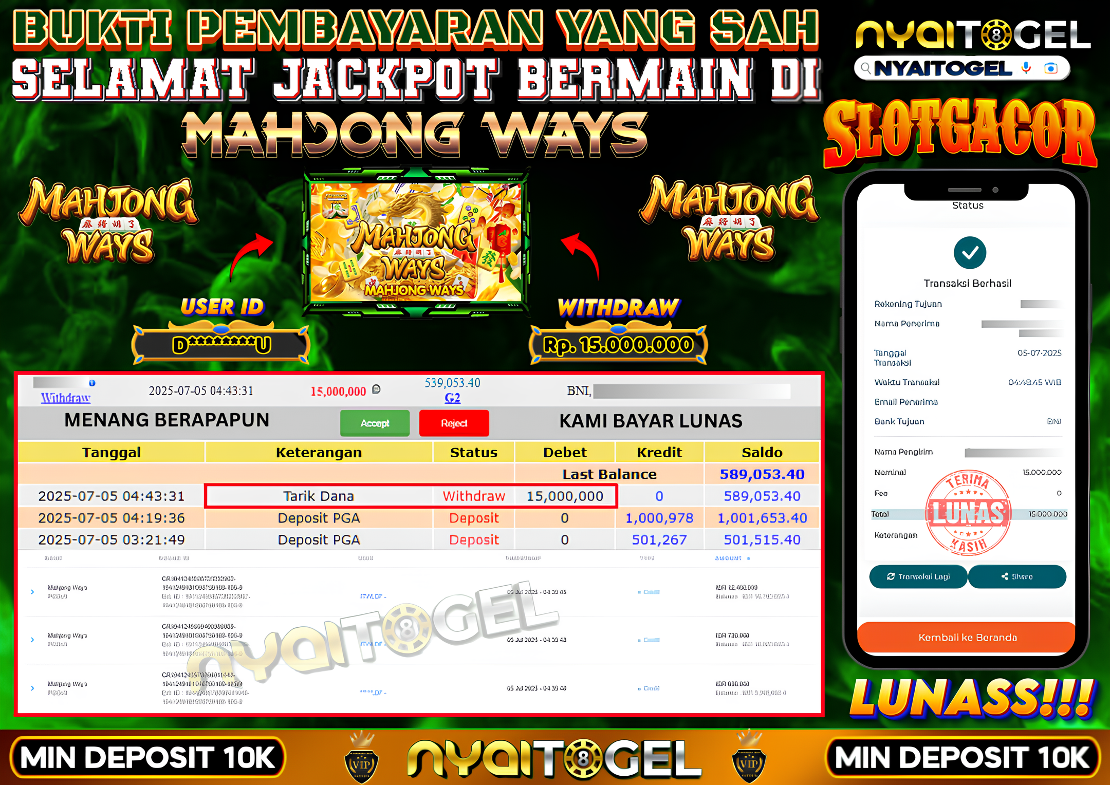 NYAITOGEL Bukti Jackpot Slot