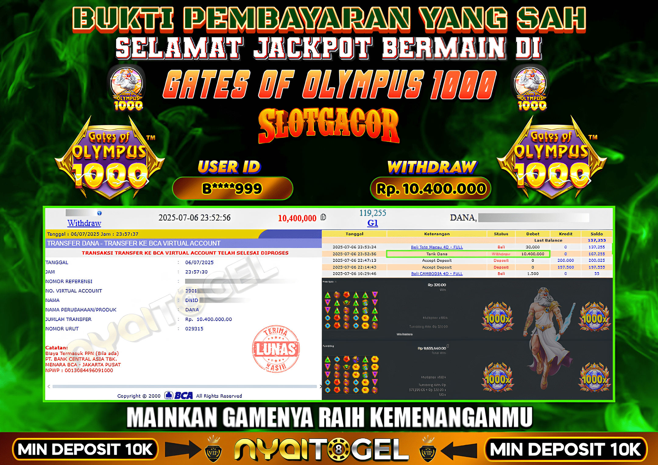 NYAITOGEL Bukti Jackpot Slot