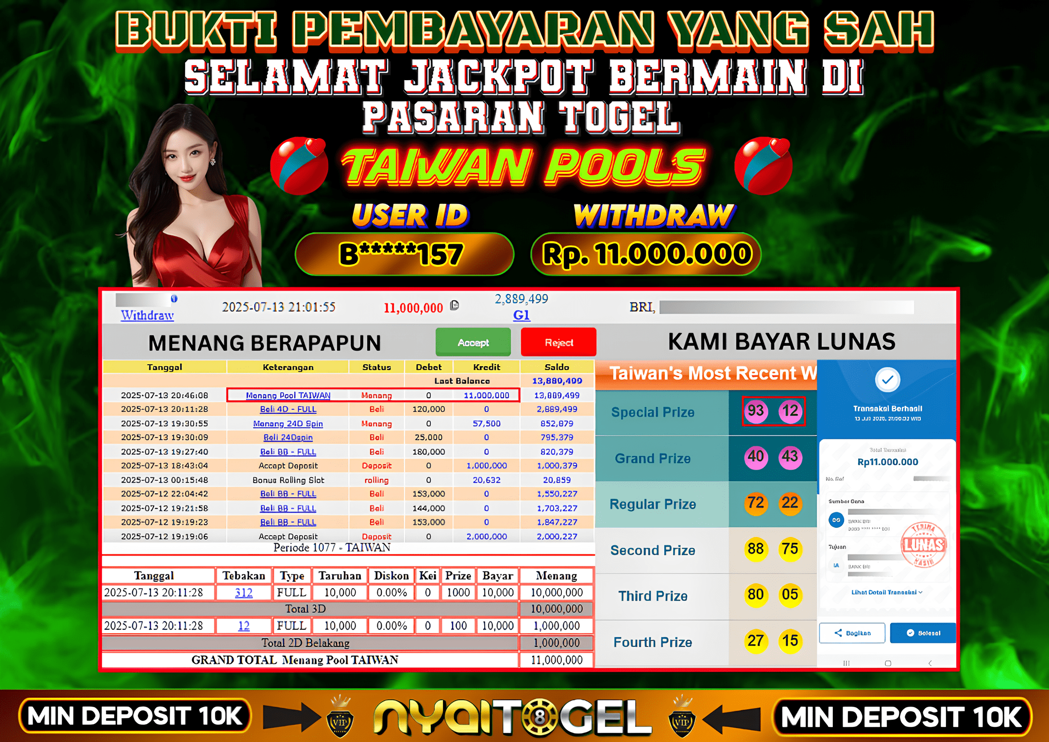 NYAITOGEL Bukti Jackpot Togel