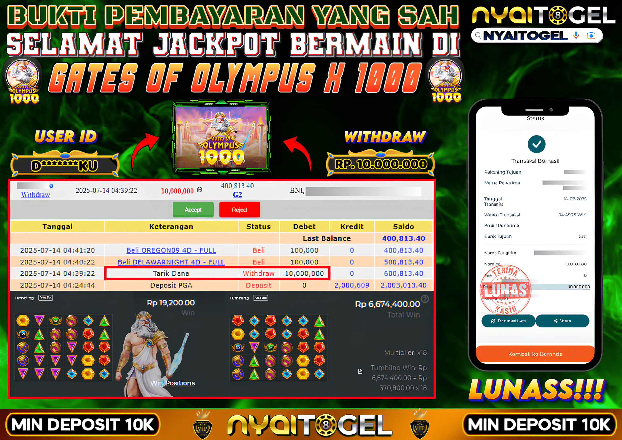 NYAITOGEL Bukti Jackpot Slot