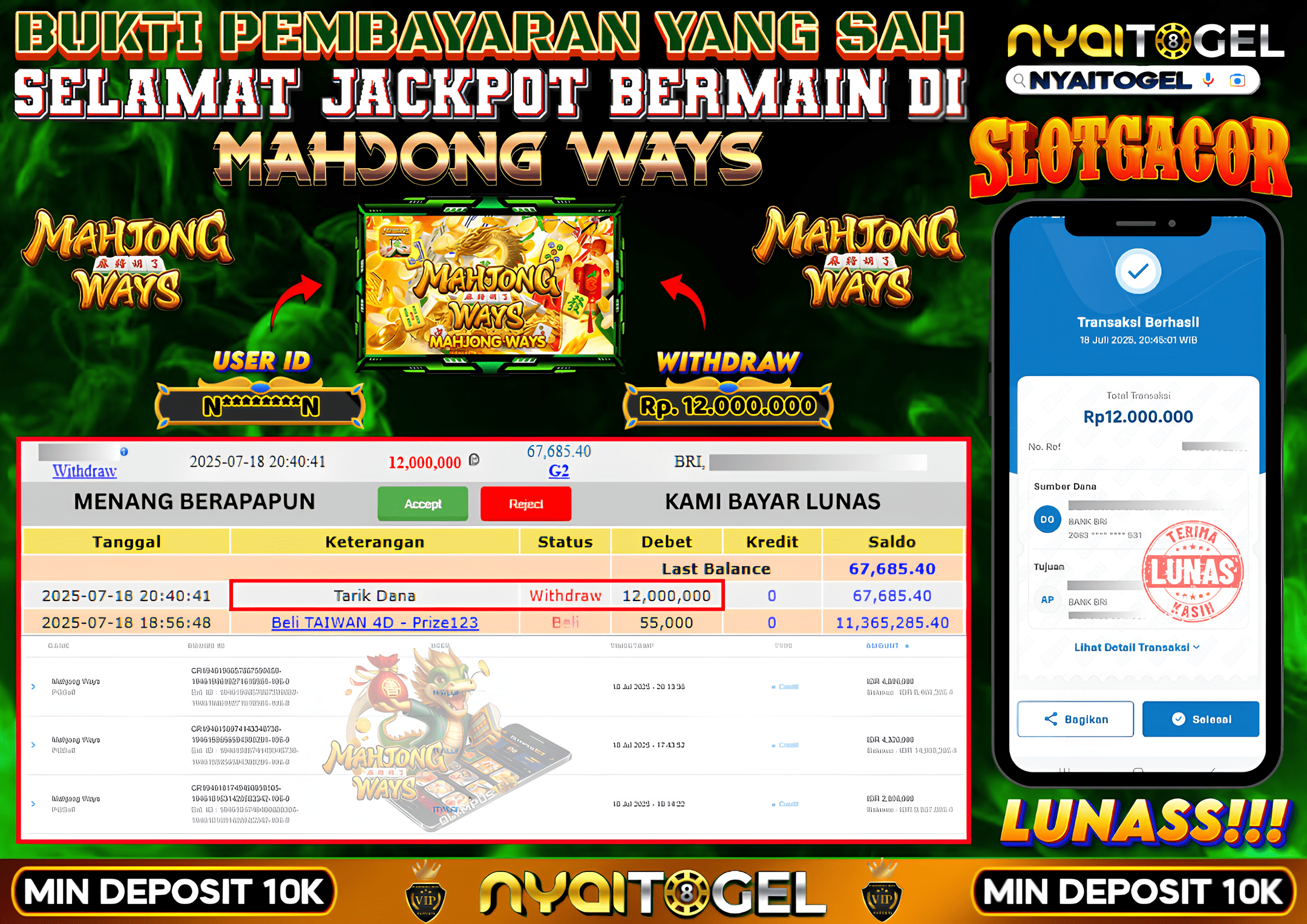 NYAITOGEL Bukti Jackpot Slot