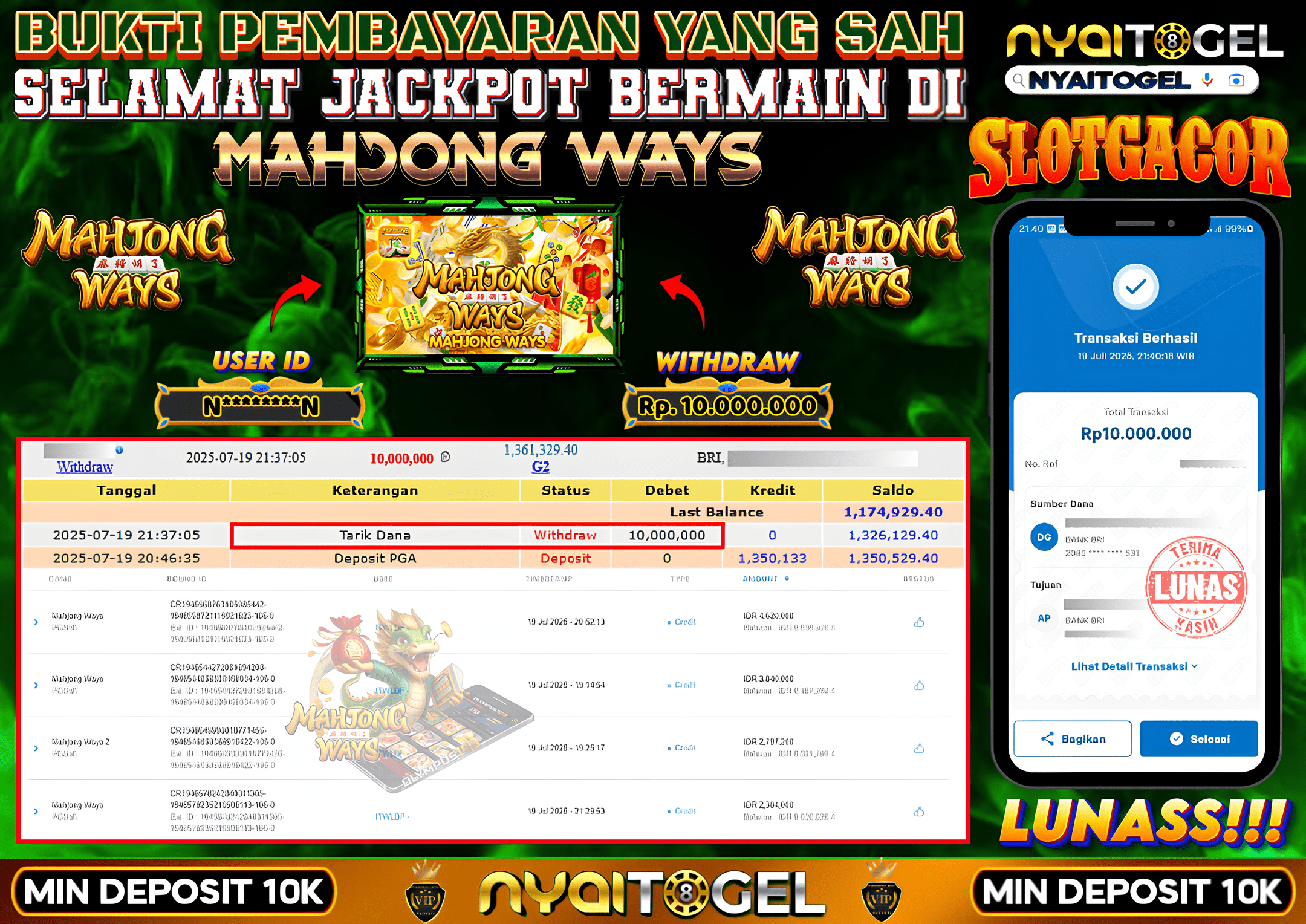 NYAITOGEL Bukti Jackpot Slot