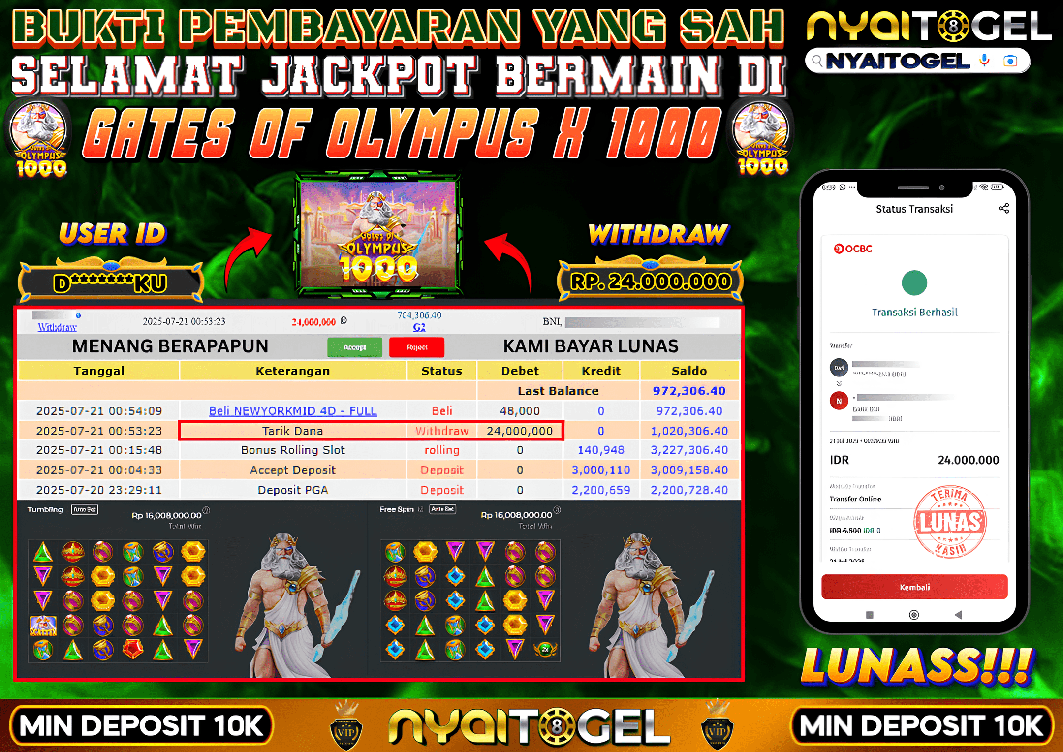 NYAITOGEL Bukti Jackpot Slot