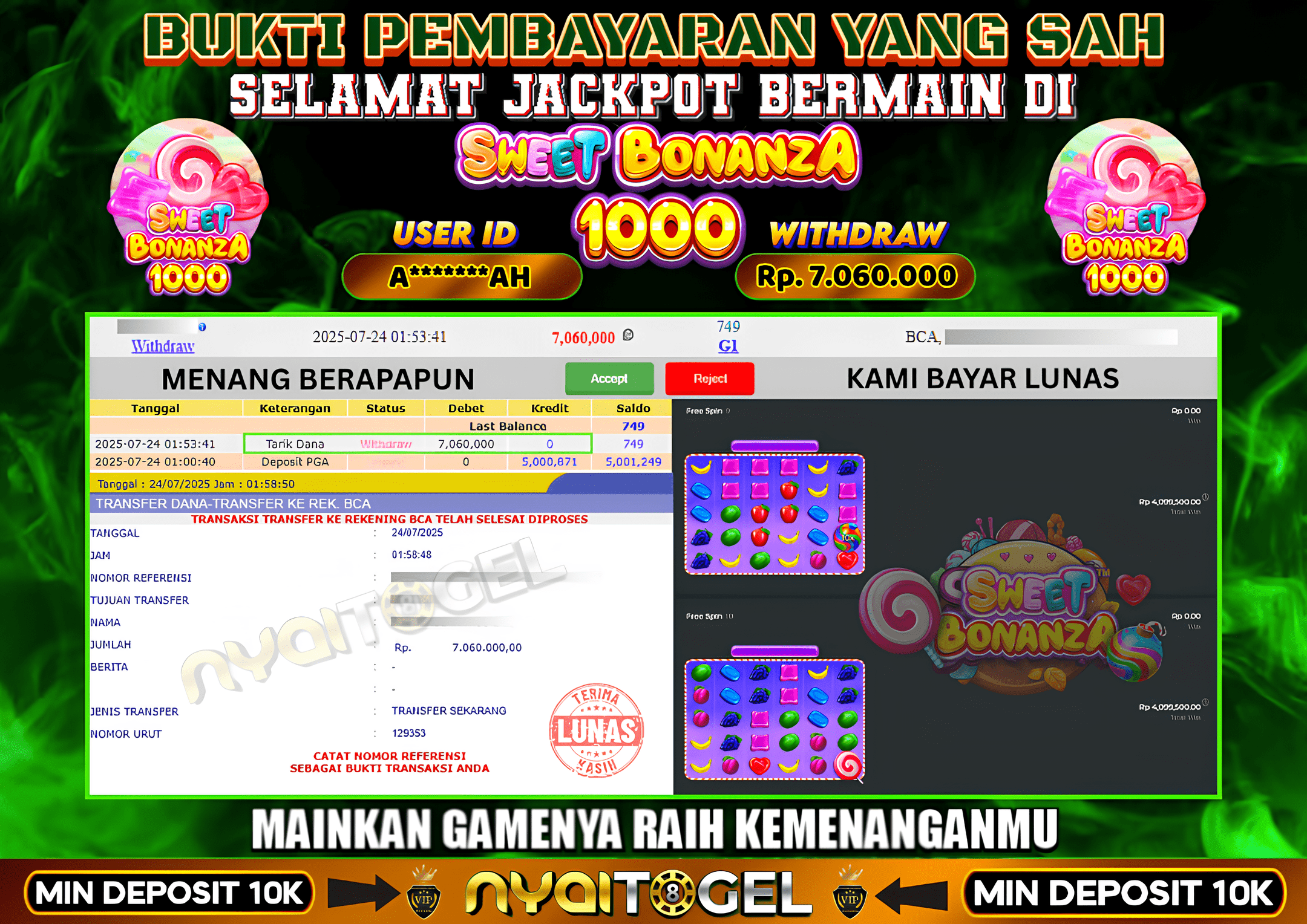 NYAITOGEL Bukti Jackpot Slot