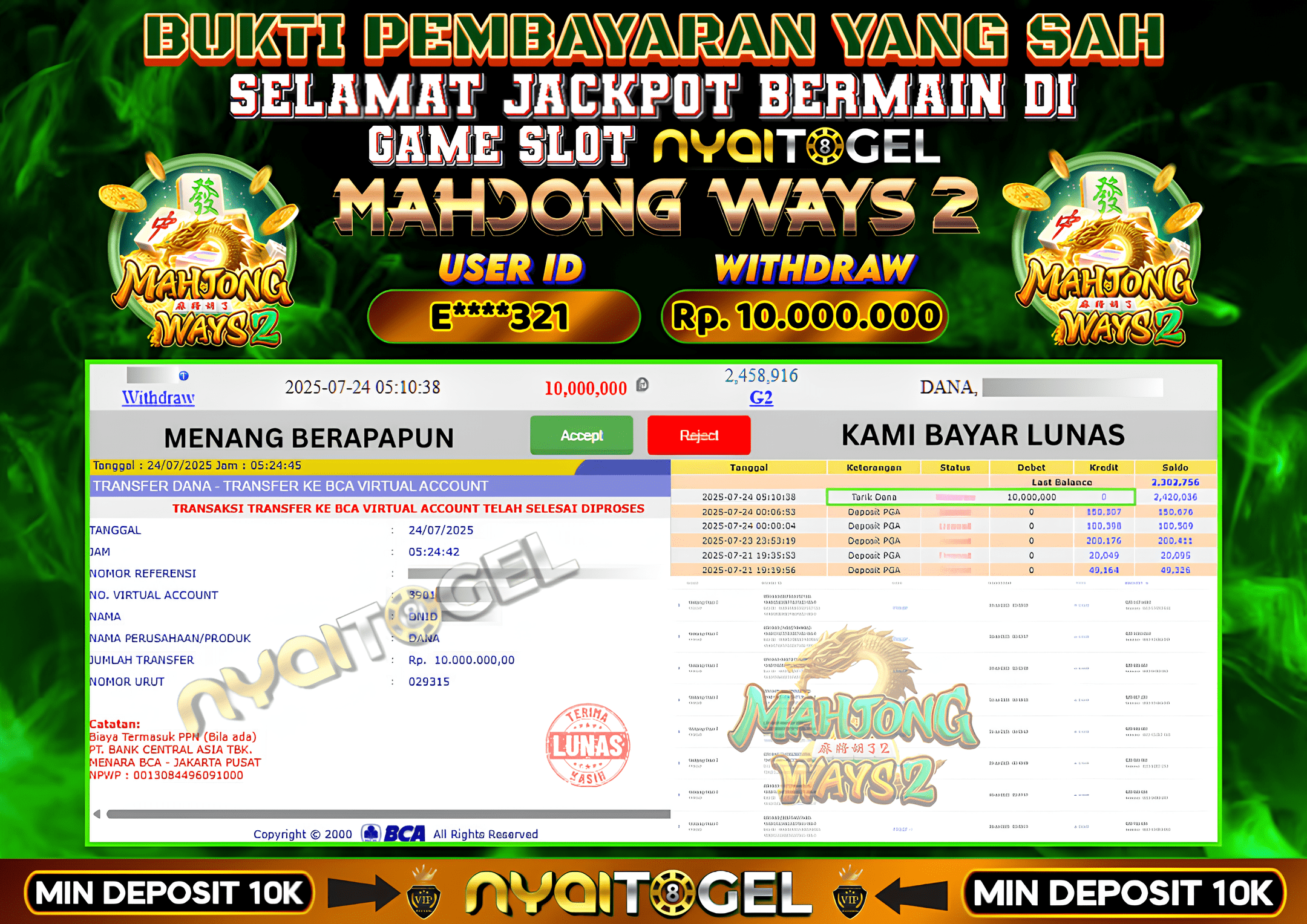 NYAITOGEL Bukti Jackpot Slot