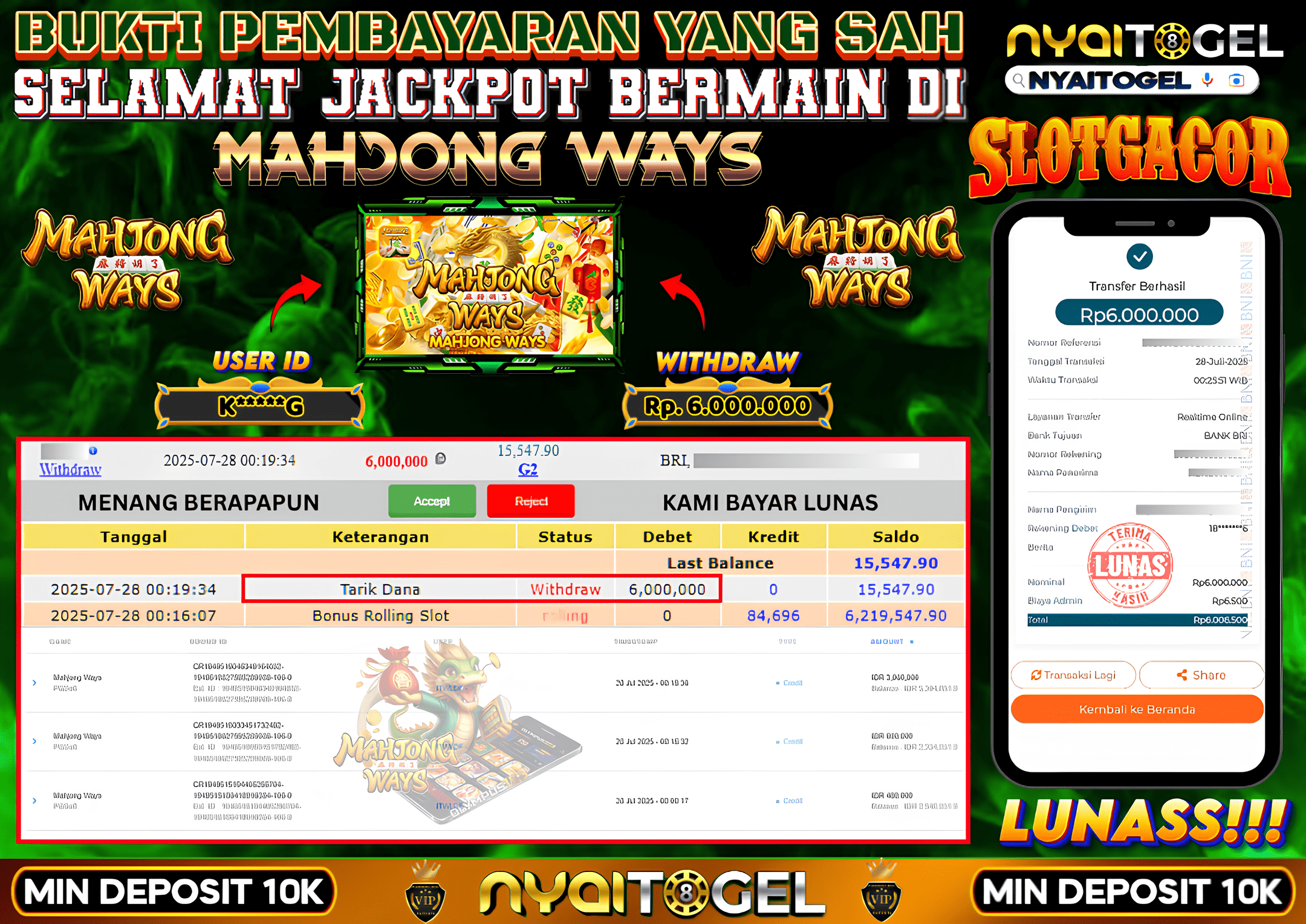 NYAITOGEL Bukti Jackpot Slot
