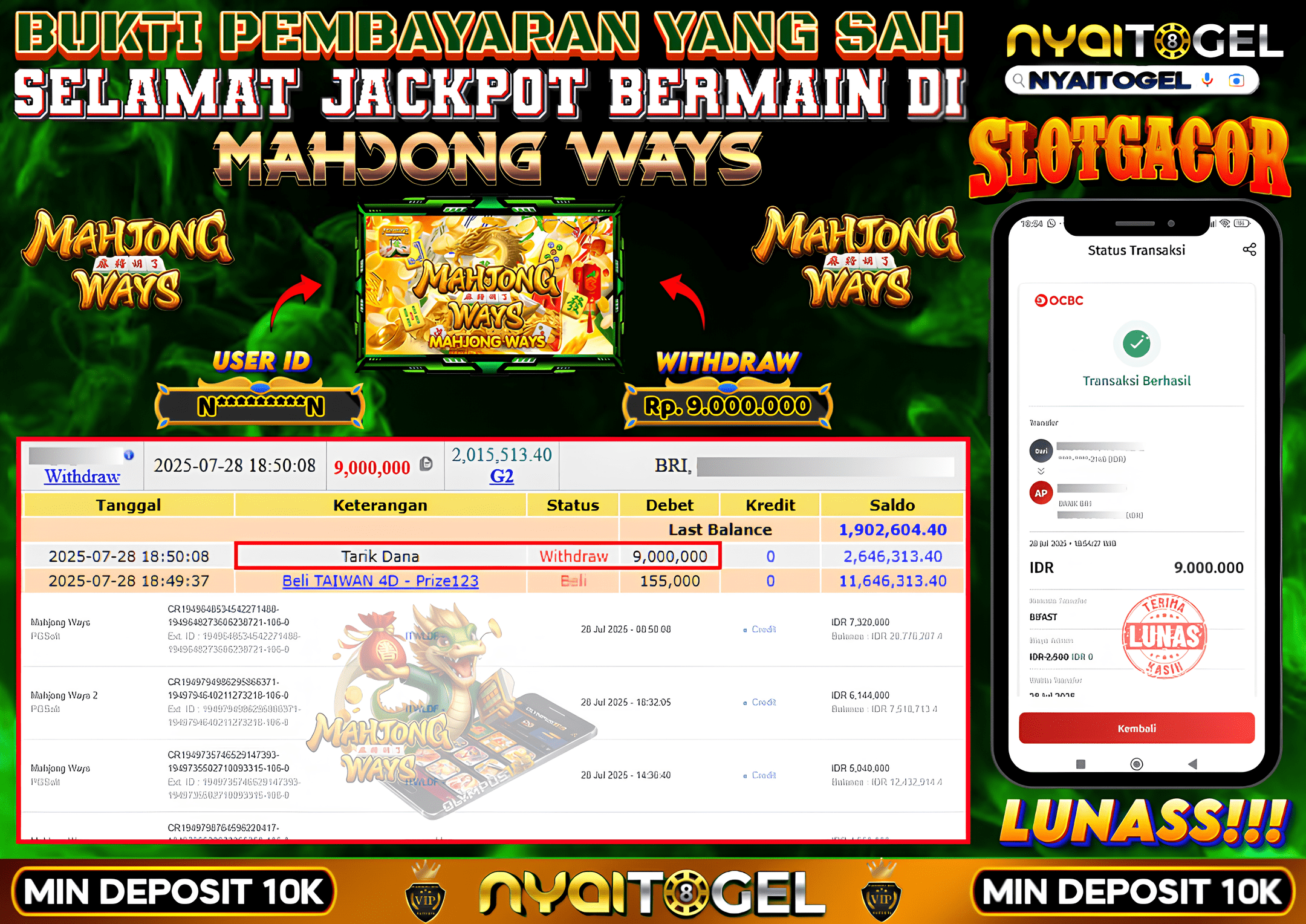 NYAITOGEL Bukti Jackpot Slot