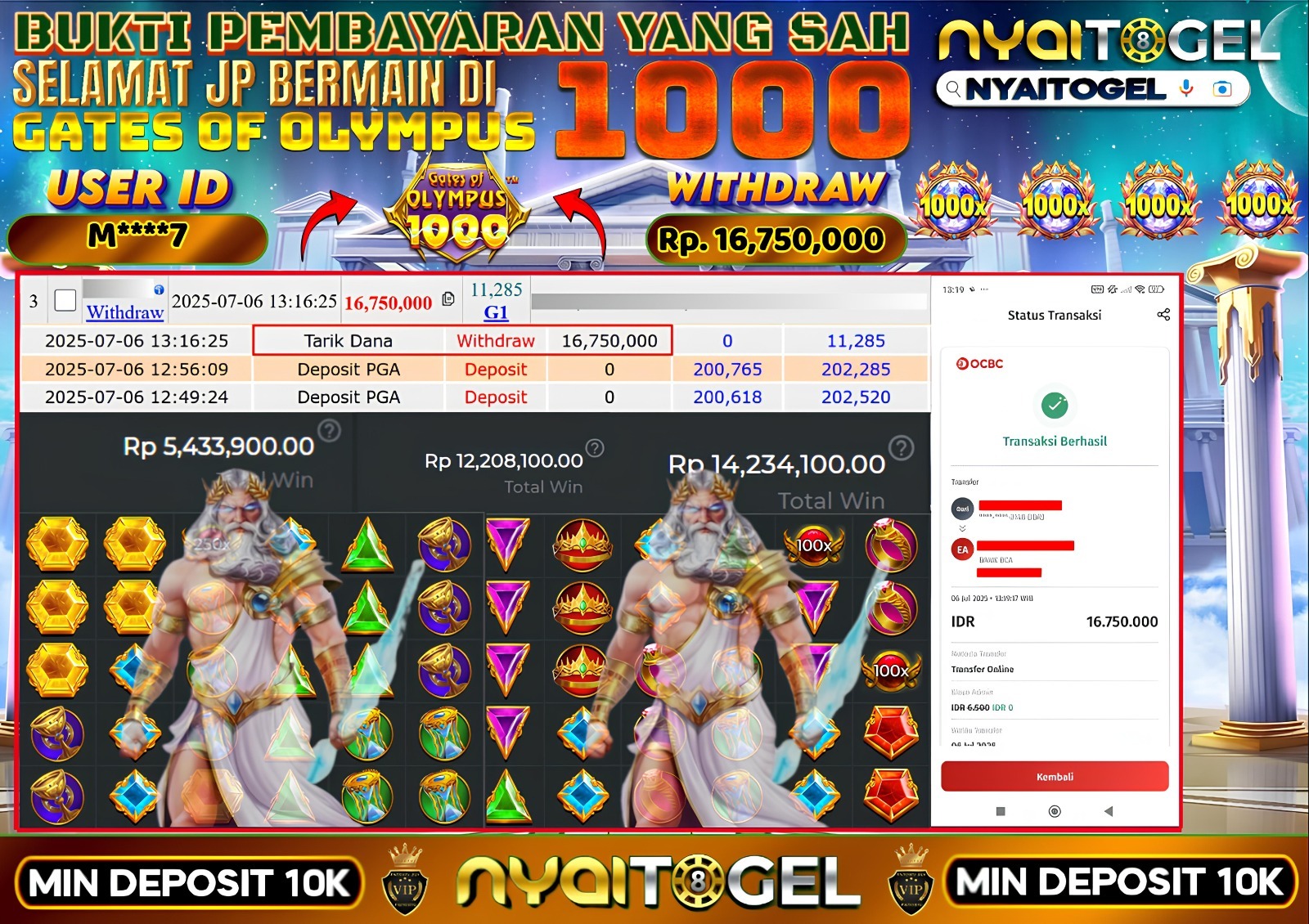 bukti jp slot