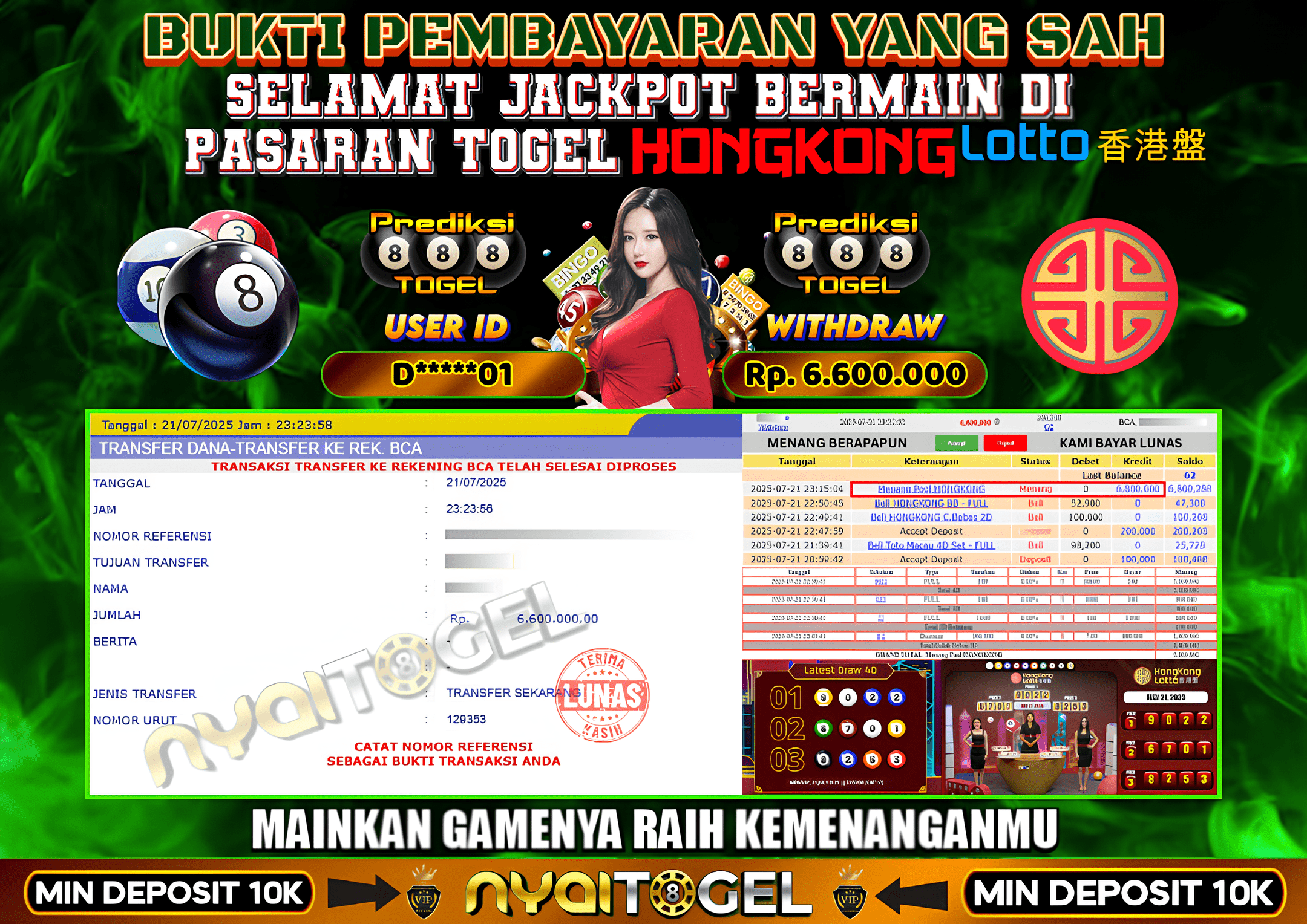 NYAITOGEL Bukti Jackpot Togel