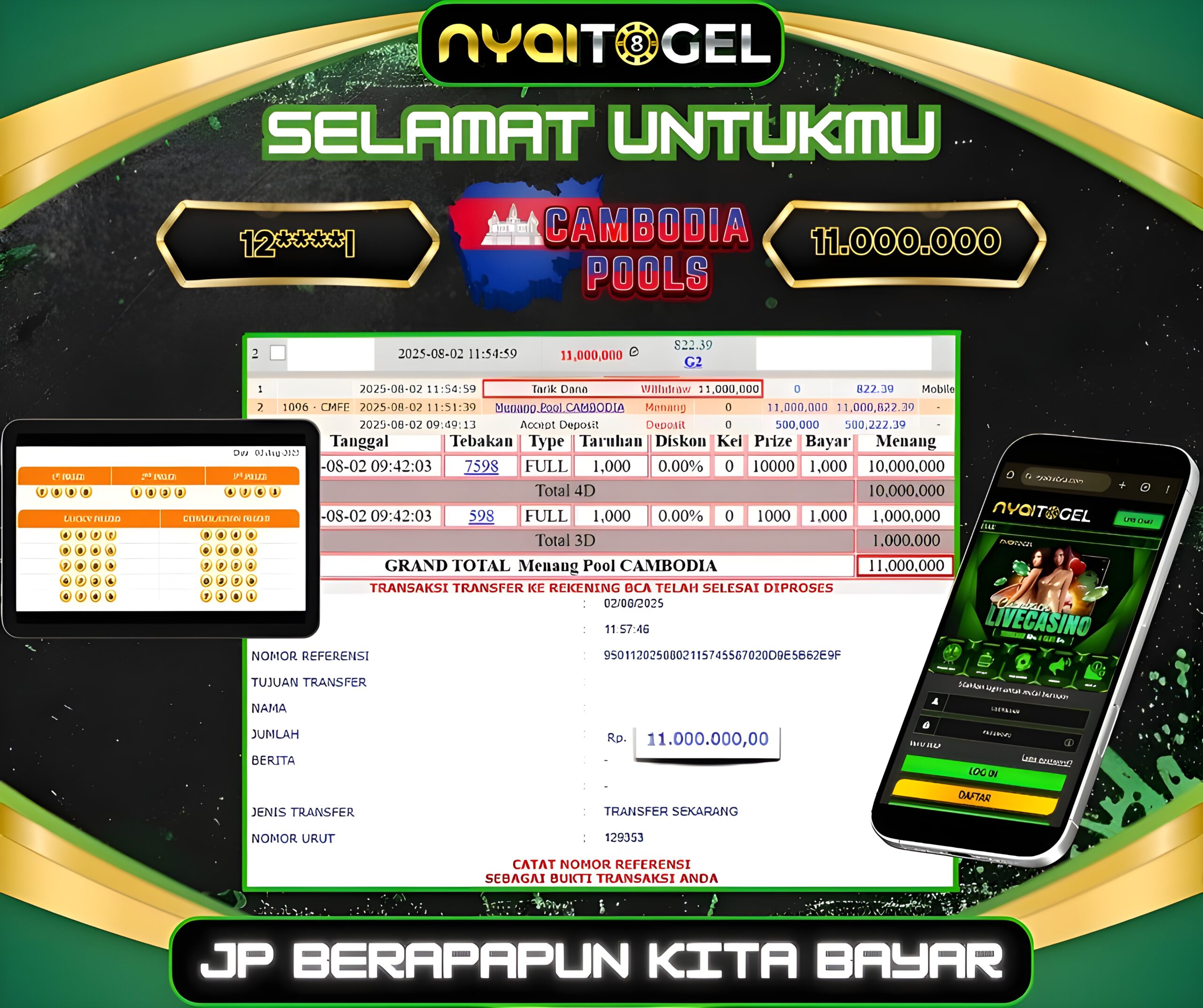 bukti jp togel