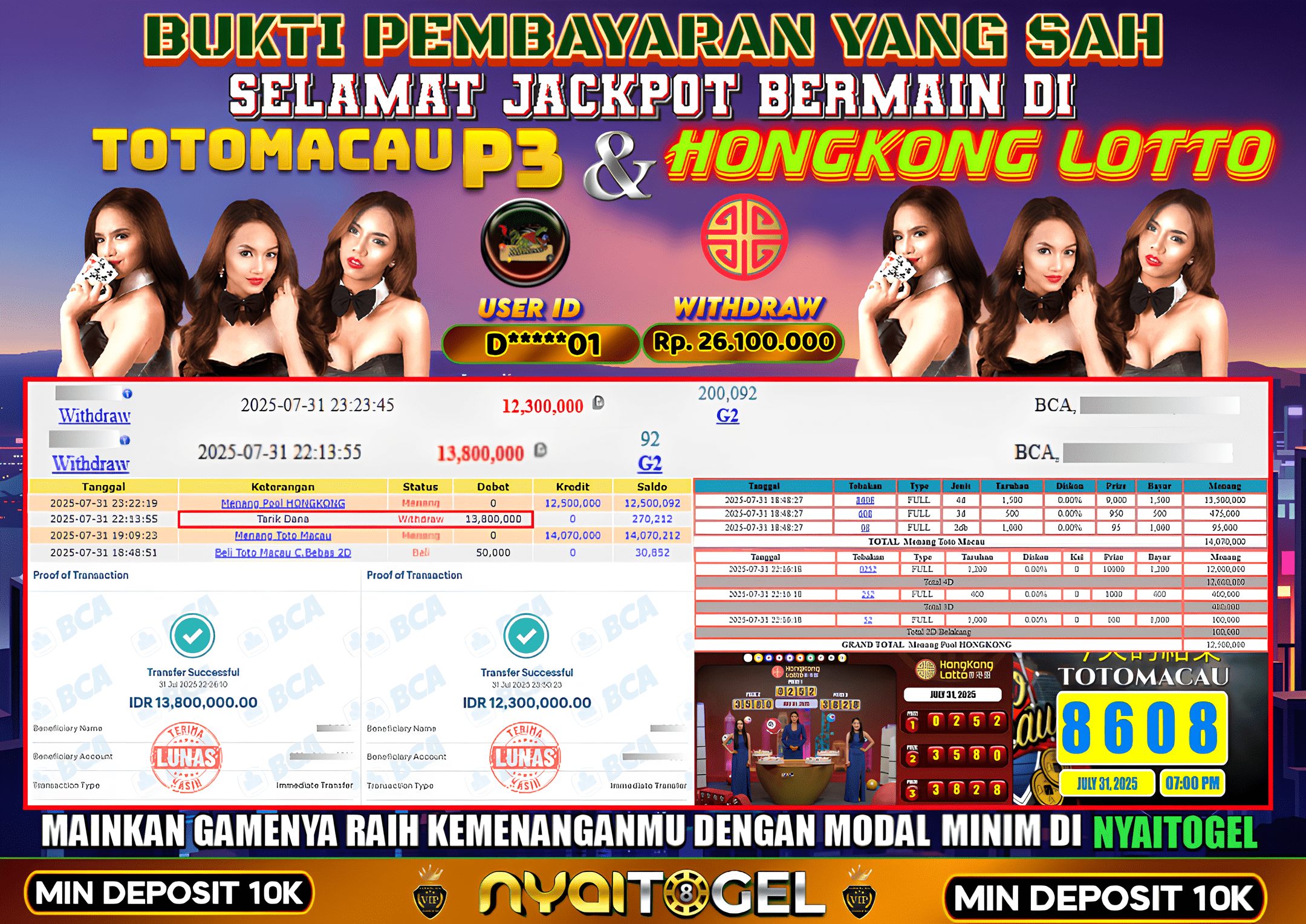 NYAITOGEL Bukti Jackpot Togel