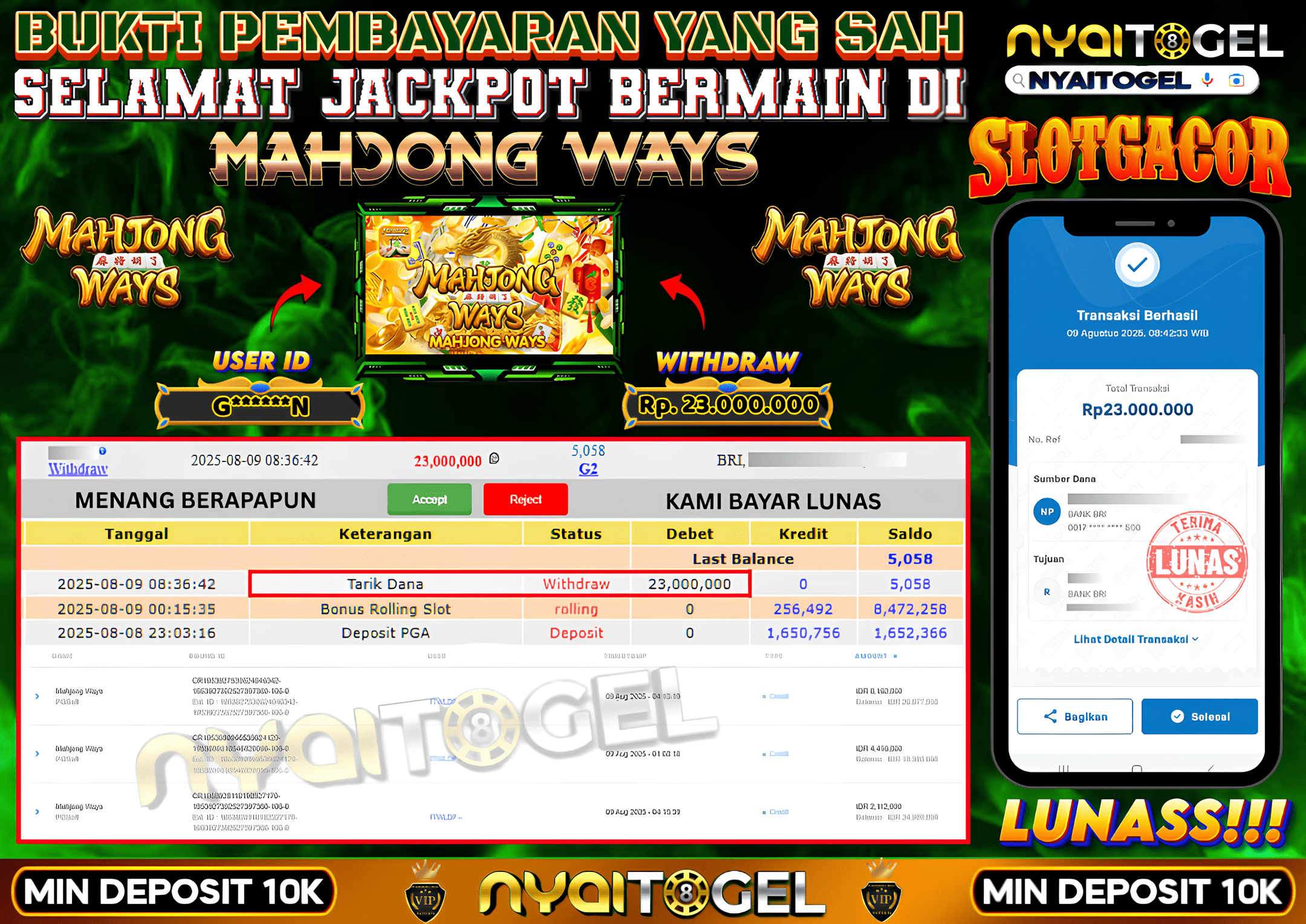 NYAITOGEL Bukti Jackpot Slot