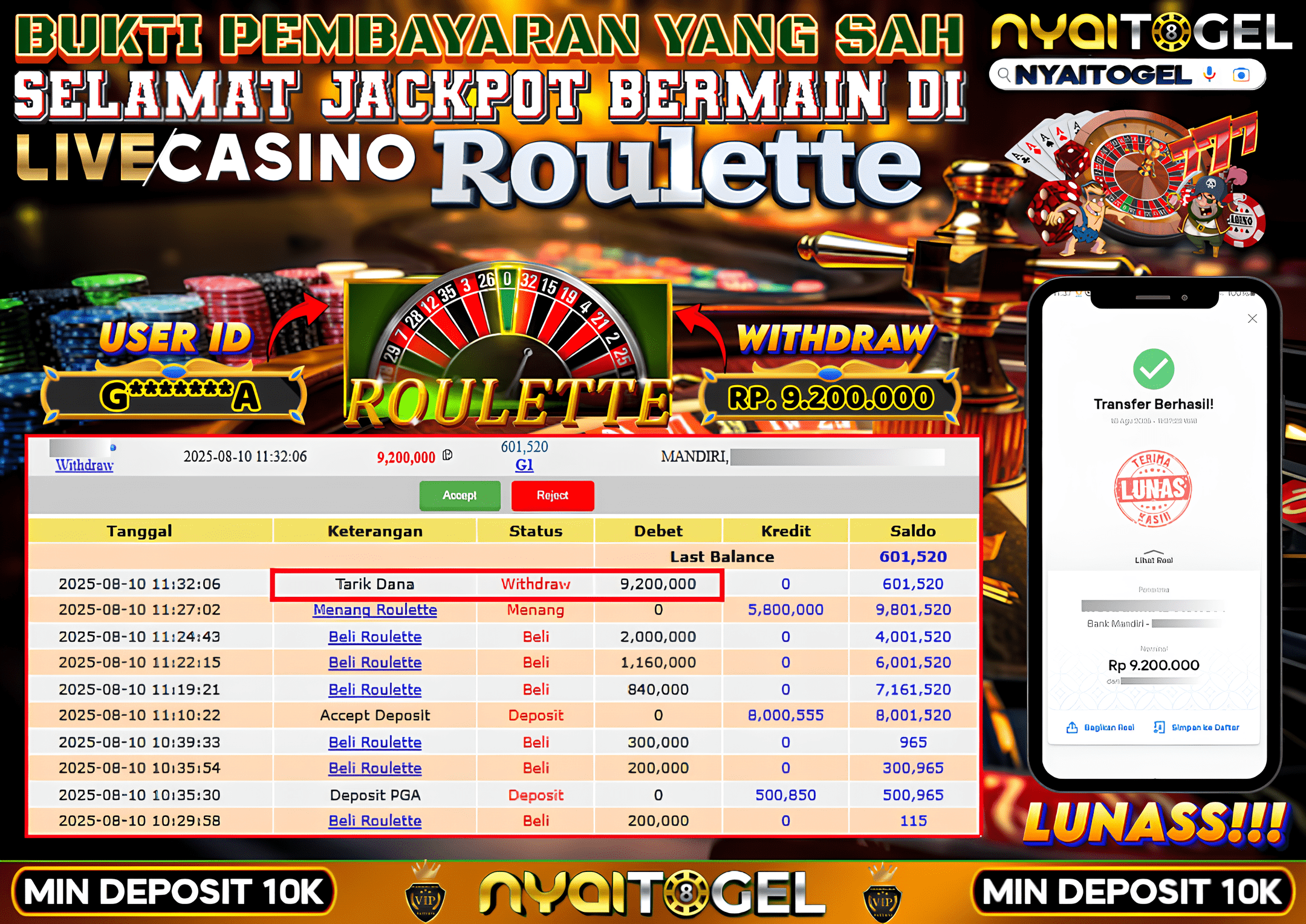 NYAITOGEL Bukti Jackpot