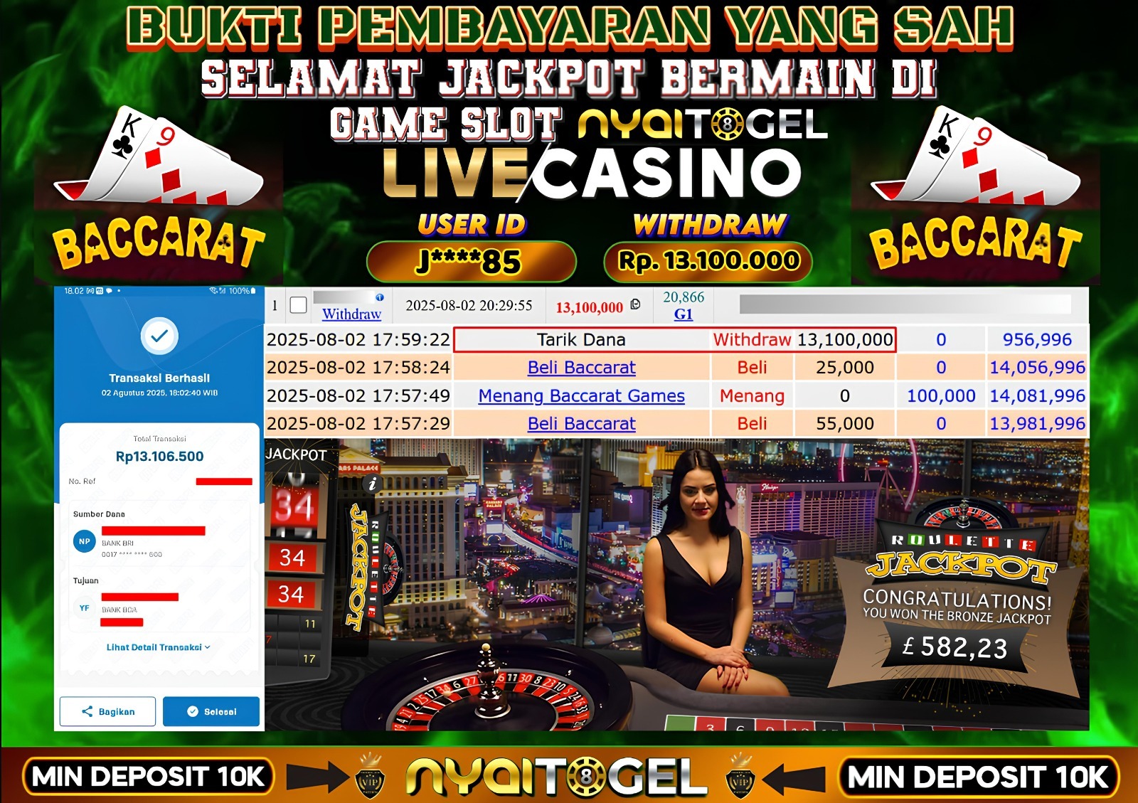 bukti jp live casino