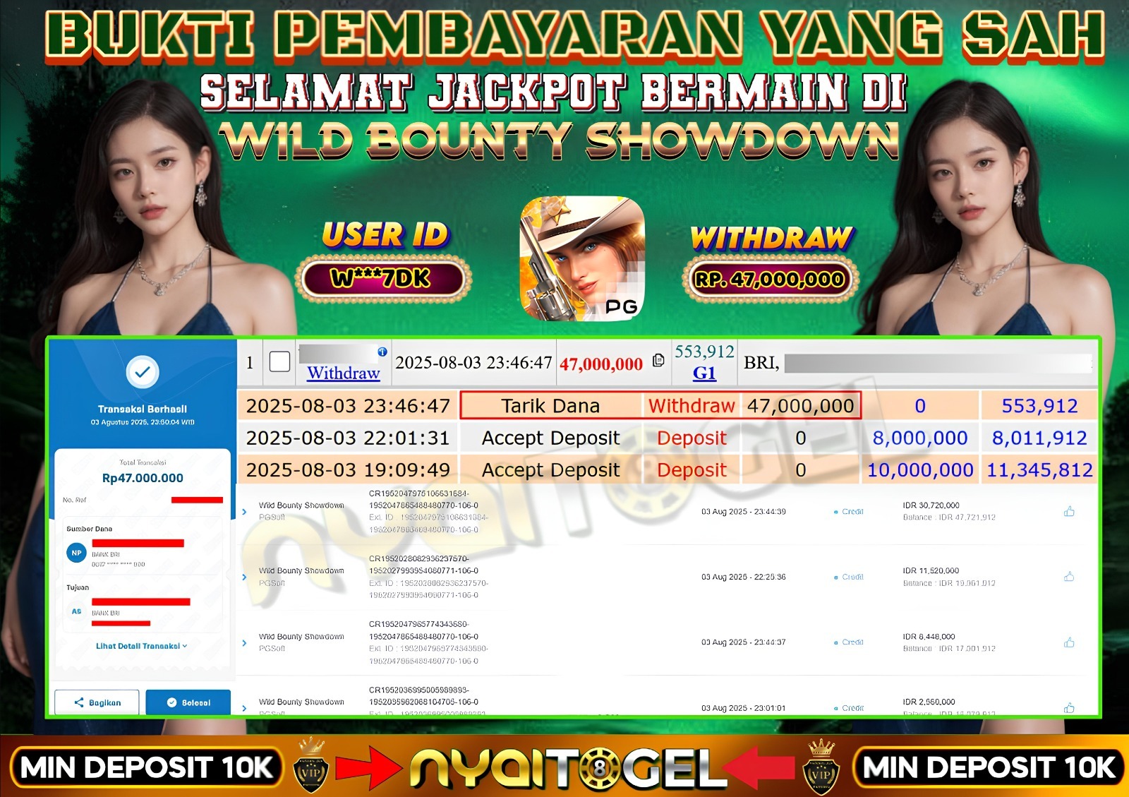 bukti jp slot