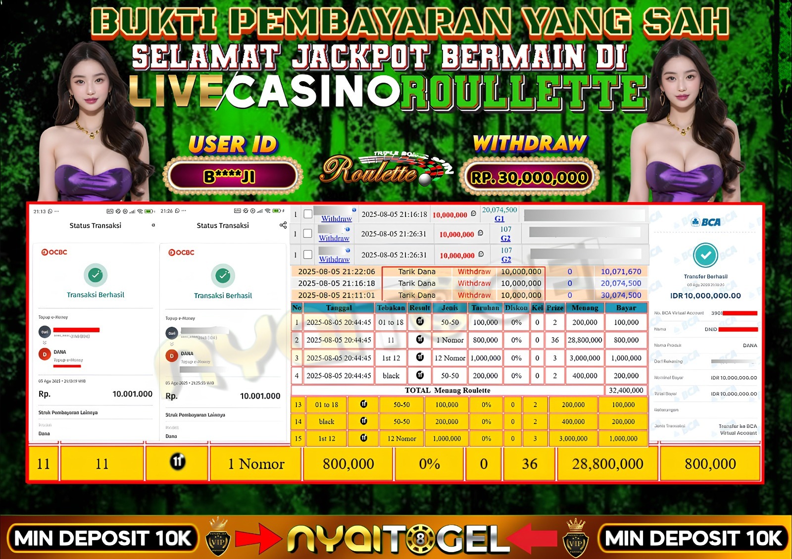 bukti jp livecasino