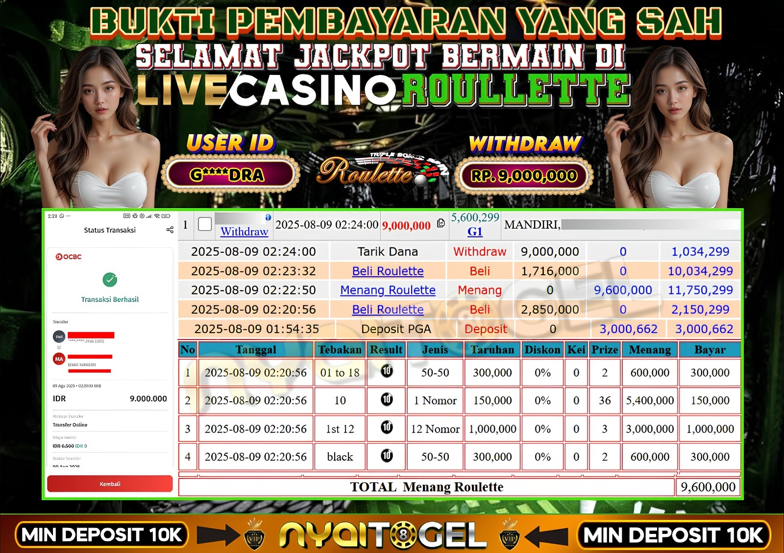 bukti jp live casino