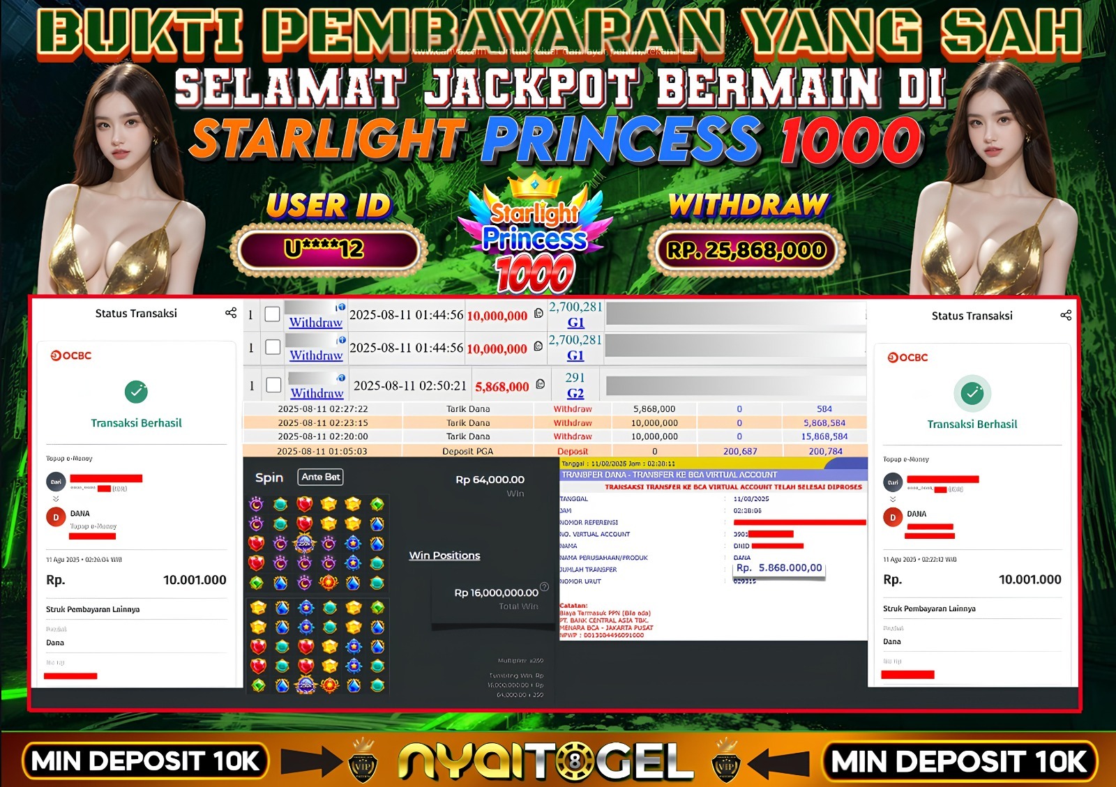 bukti jp slot