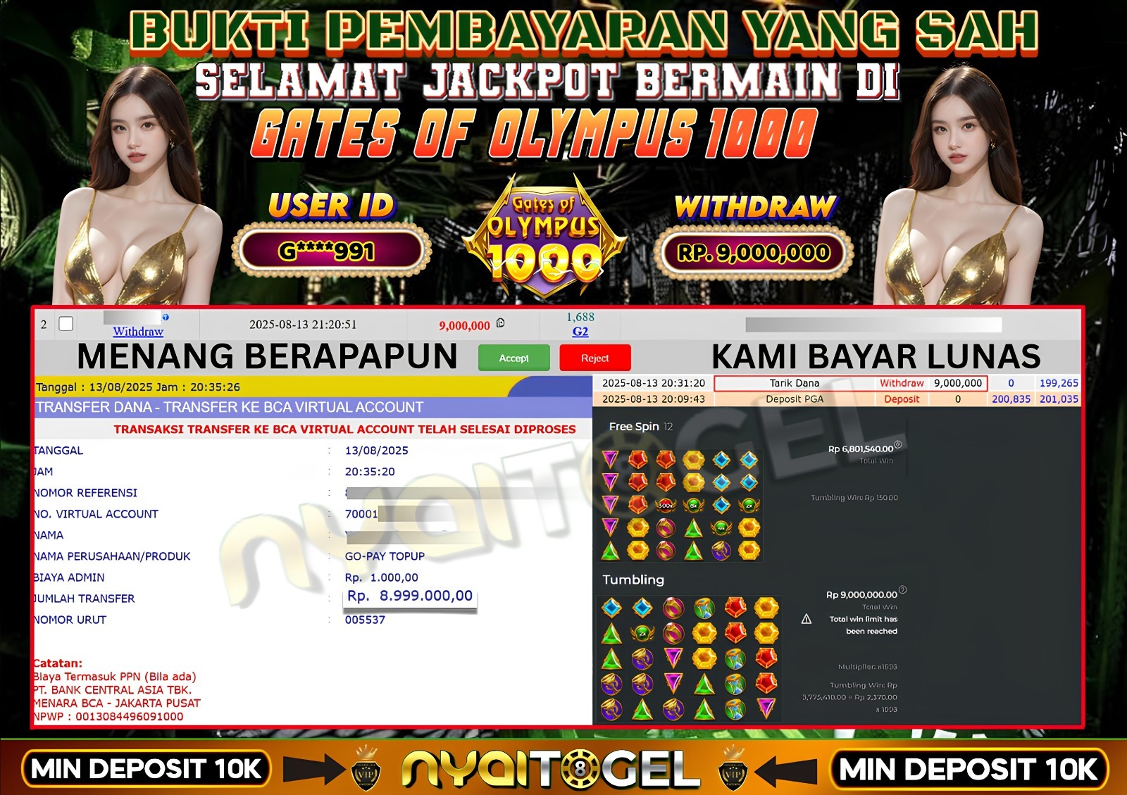 bukti jp slot