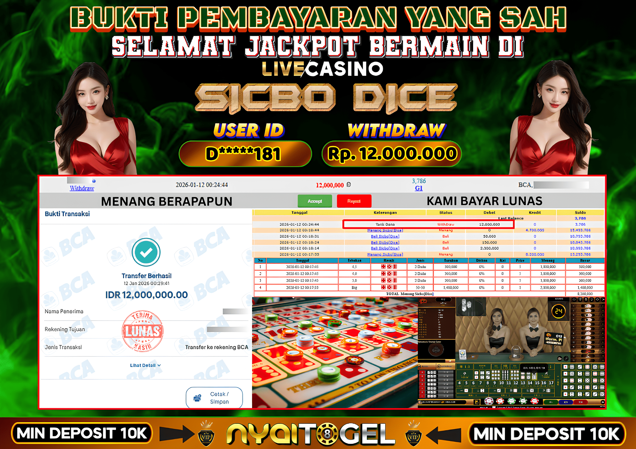 NYAITOGEL Bukti Jackpot Livecasino