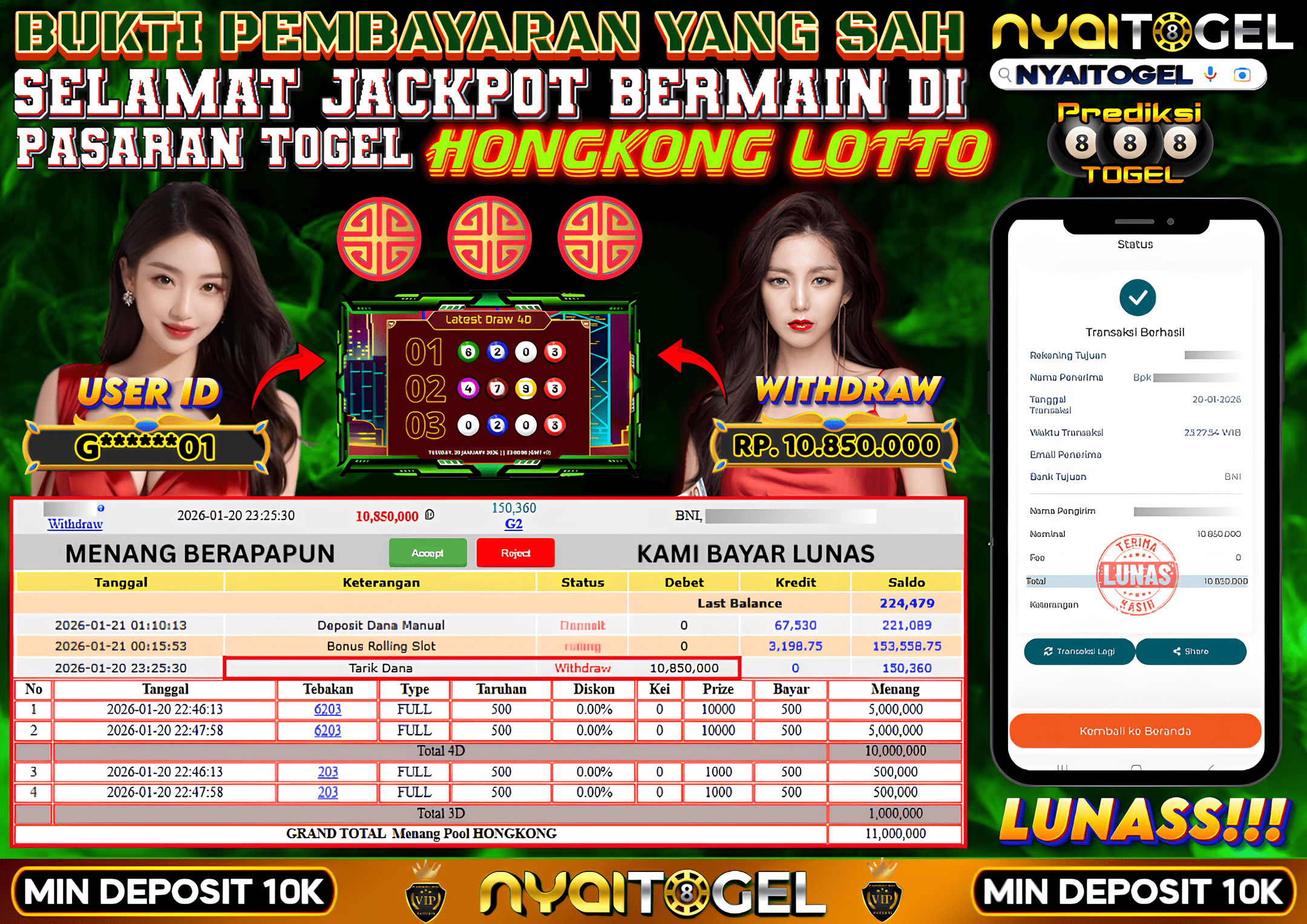 NYAITOGEL Bukti Jackpot Togel