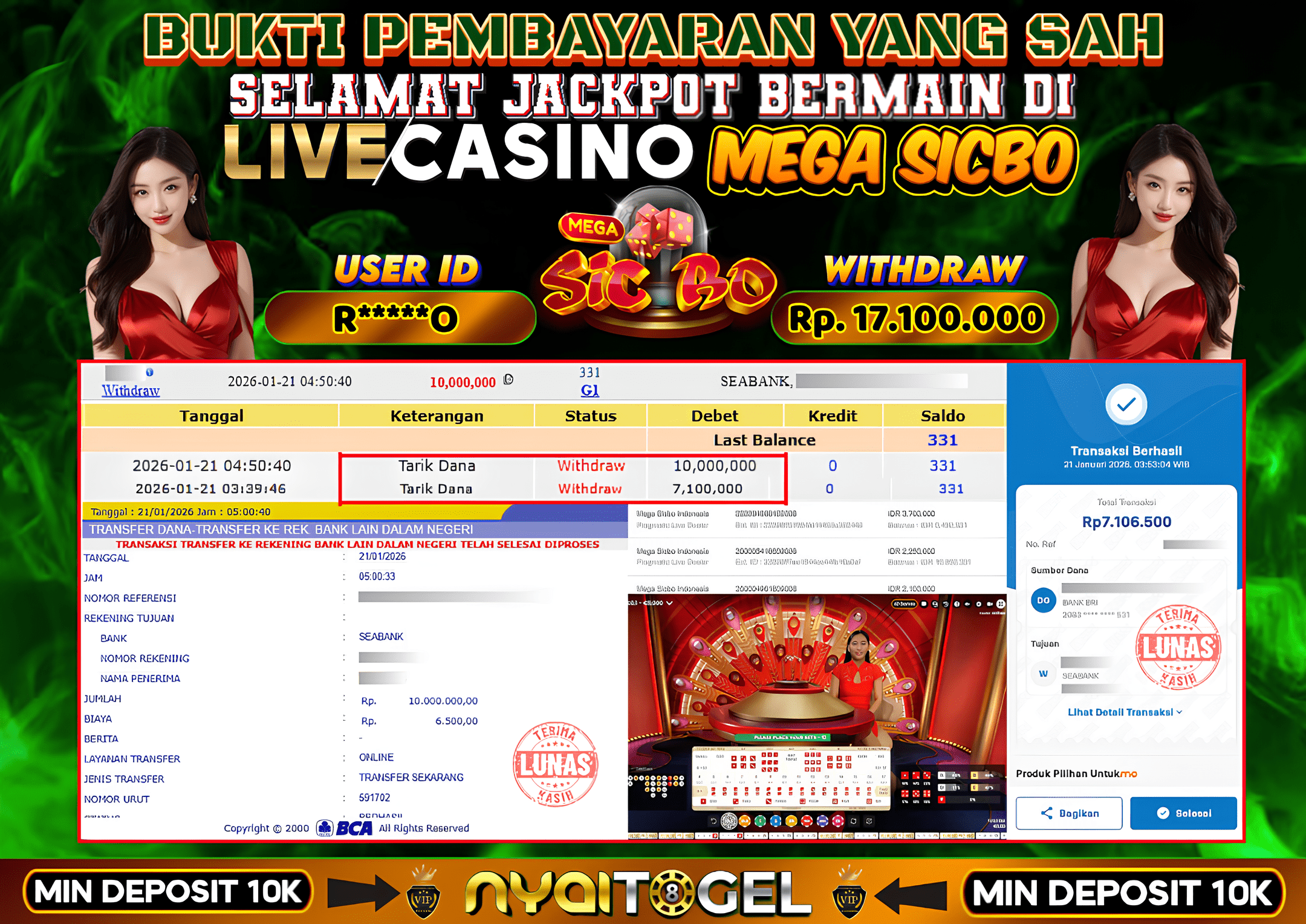 NYAITOGEL Bukti Jackpot Livecasino