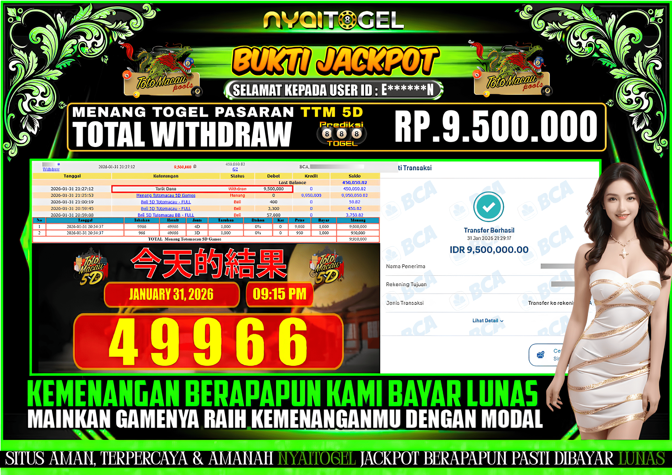 NYAITOGEL Bukti Jackpot Togel